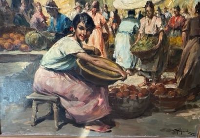 Richard DURANDO TOGO (1910- ?) 
La marchande...