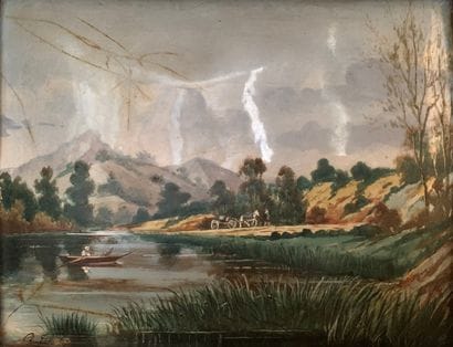 Ecole du XIXème s.
Paysage animé
Huile sur...