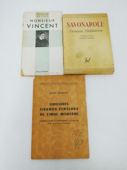 Lot :
- SAVONAROLE. 
Dernière méditation.
Traduite...