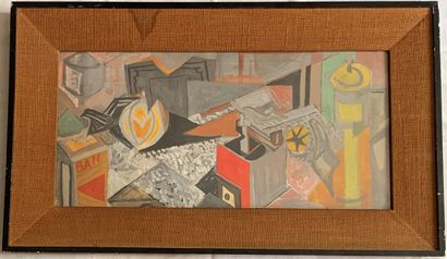 Armand MEFFRE (1929-2009)
Nature-morte cubisante
Gouache...
