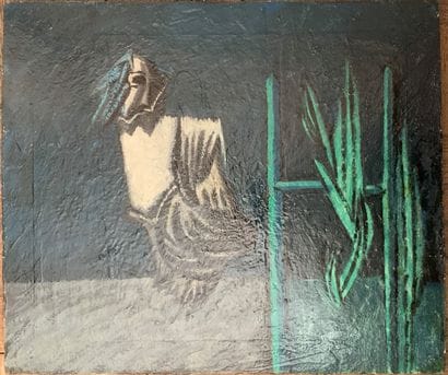 René AUDEBES (1922-1993) 
L'oiseau
Huile...