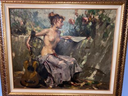 Richard DURANDO TOGO (1910- ?) 
Jeune guitariste,...