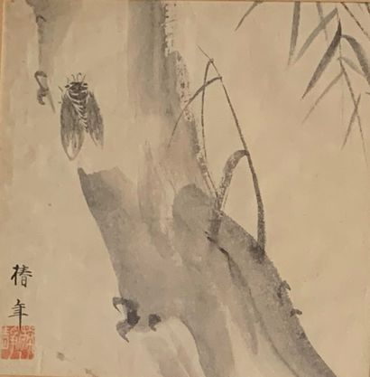 Ecole japonaise
Paysage et personnages
Deux...