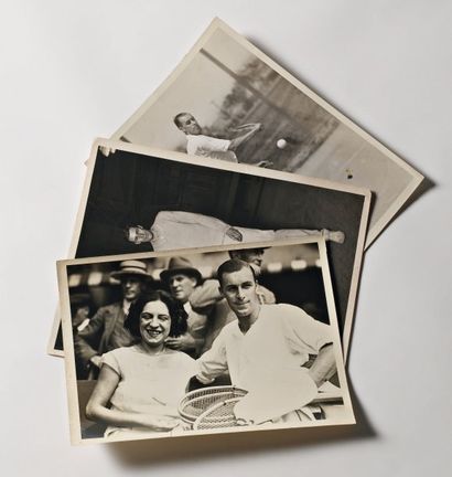 3 photographies de William T.Tilden dont...