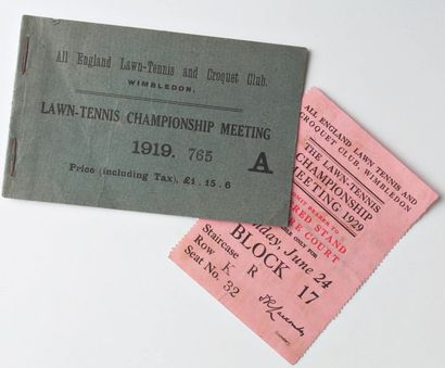2 TICKETS All England Lawn Tennis and Croquet...
