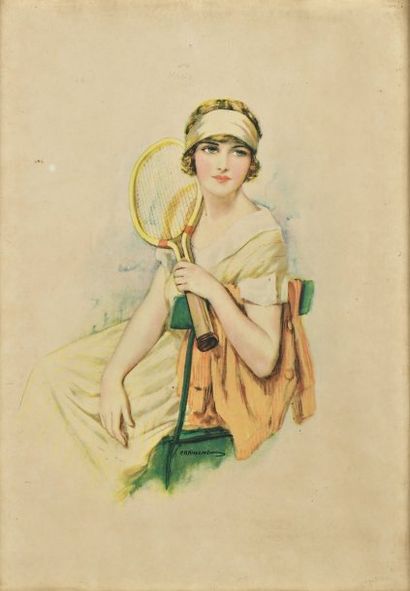 estampe en couleurs de P.B. Hierling c 1920...