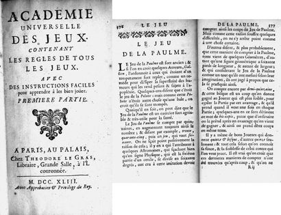 « Académie Universelle des Jeux » 1743 (première...