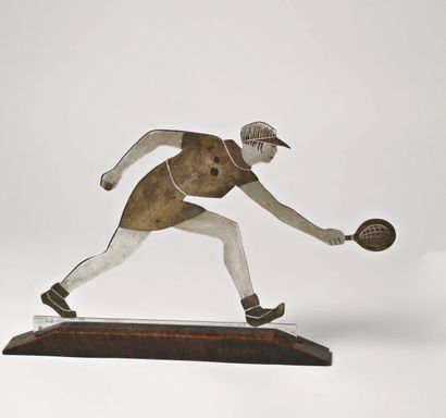 sujet décoratif profilé en bronze d'une joueuse...