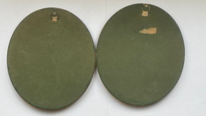 Two oval polychrome fashion prints
10.5 x...