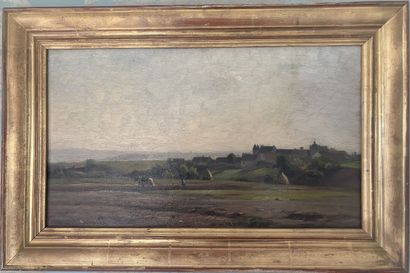 Marcelin de GROISEILLIEZ (1837-1880) 
Plowing
Oil...