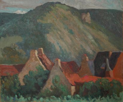 Emile BRUNEAU (20th c.)
Les toits
Oil on...
