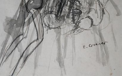 Edouard GOERG (1893-1969)
Squelette
Encre...
