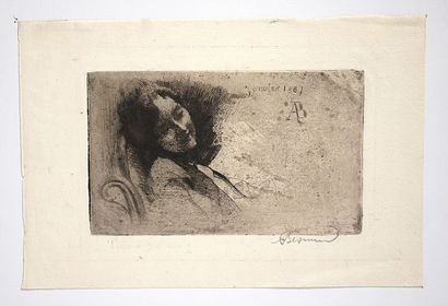 Albert BESNARD (1849-1934)
- Dos de femme
Eau-forte...