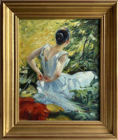 Anna SAUDET
Woman with her back undoing her...