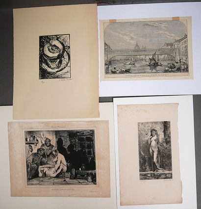 Important lot d'estampes dépareillées