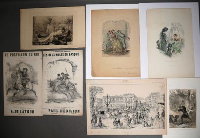 Important lot d'estampes dépareillées
