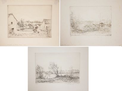 Jacques BEURDELEY (1874-1954)
- River bank
Etching...