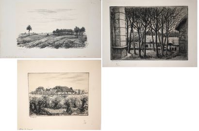 Jean FRELAUT (1879-1954)
- Village of Locmaria,...