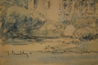 Jacques BEURDELEY (1874-1954)
Courtyard interior
Black...