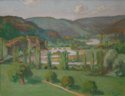 Emile BRUNEAU (20th c.)
Rolling landscape...