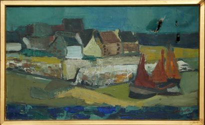 Claude ALIOTTI (1925-1989)
Bateaux de pêche...