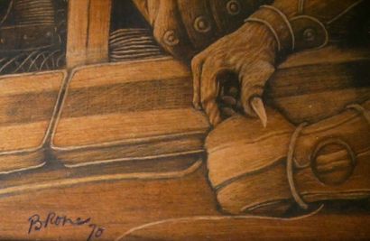 Michel BRON (1938-2010)
The compartment
Charcoal...