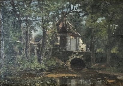 Ernest MARINIER (XIXème s.)
Le pont
Huile...