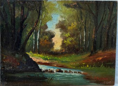 DEPIERRE
Bord de ruisseau
Huile sur panneau...