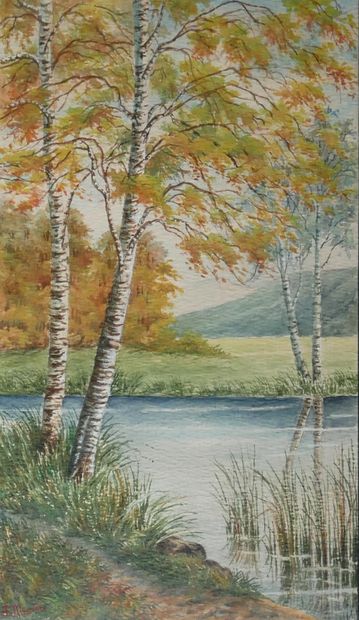 Jules MUGNIER (19th c.)
Stream bank
Pair...