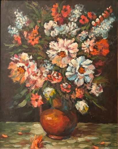 Ecole moderne
Bouquet de fleurs
Huile sur...