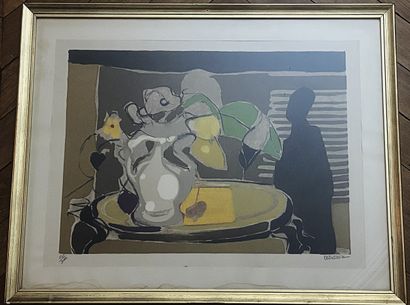DEFOSSEZ
Still life with a vase of flowers
Lithograph...