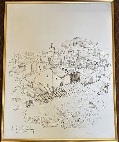 L. LELUFFEL
Cucuron, general view
Brown ink...