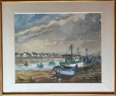 E. MORETTI
Boat on the shore
Watercolor signed...