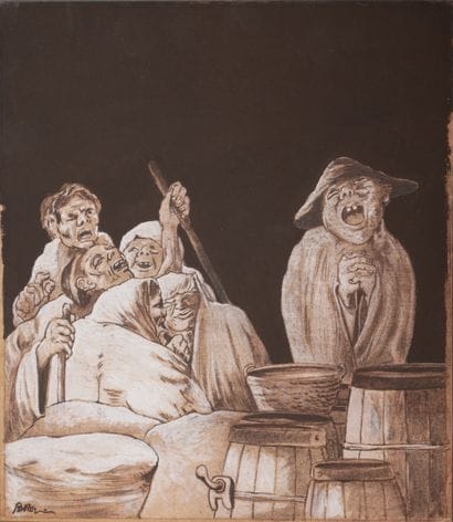 Michel BRON (1938-2010)
Holy Shroud
Charcoal,...