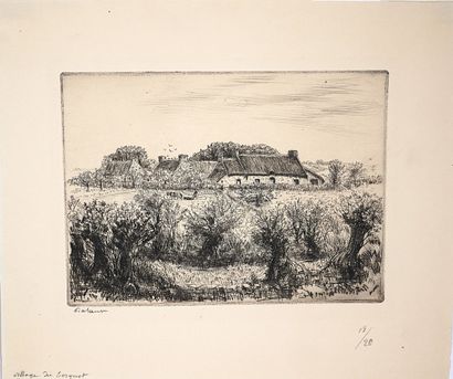 Jean FRELAUT (1879-1954)
- Village of Locmaria,...