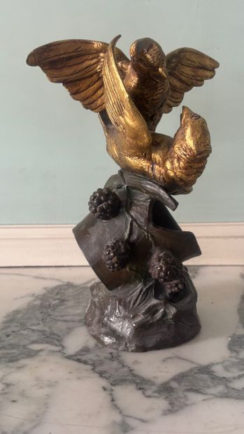 Léon BUREAUD (1866-1906)
Two sparrows confronting...
