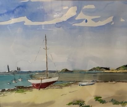 Jean HELLEU (1894-1985) attributed to 
Seaside...