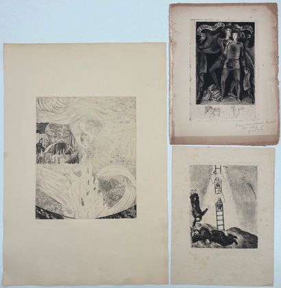 Lot :
- Marc CHAGALL (1887-1985)
L'échelle...