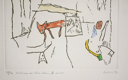 Eliane LARUS (1944-)
Intérieur au chien dans...