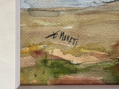 E. MORETTI
Boat on the shore
Watercolor signed...