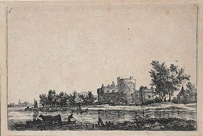 Lot de quinze gravures dépareillées à décor...