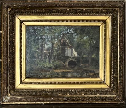 Ernest MARINIER (XIXème s.)
Le pont
Huile...