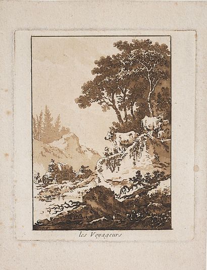 Lot de quinze gravures dépareillées à décor...