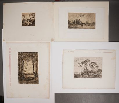 Lot de gravures, estampes, lithographies...