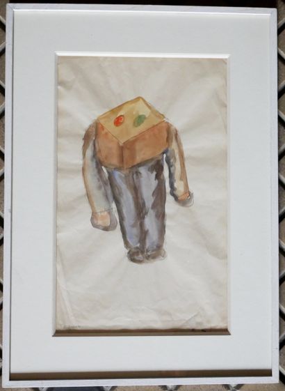 Raymond QUENEAU (1903-1976)
Diced figure
Watercolor...