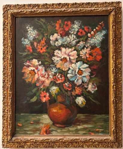 Ecole moderne
Bouquet de fleurs
Huile sur...