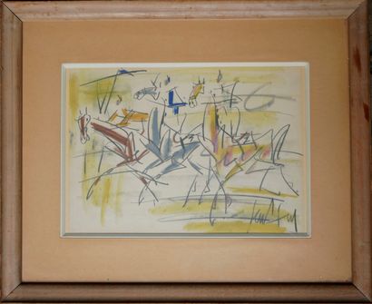 GEN PAUL (1895-1975)
Horse race
Grease pencil...