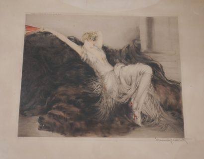 Louis ICART (1888-1950)
La paresse
Pointe-sèche...