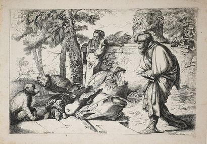 Lot de treize gravures anciennes dépareillées...