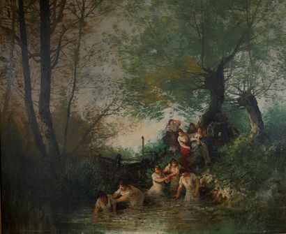 BOUSSET (XIXème s.)
La baignade
Huile sur...